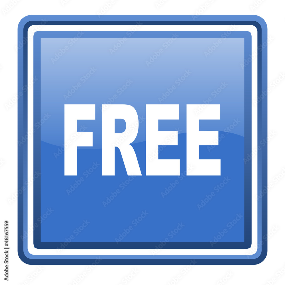 free blue glossy square web icon isolated free blue glossy square web icon isolated