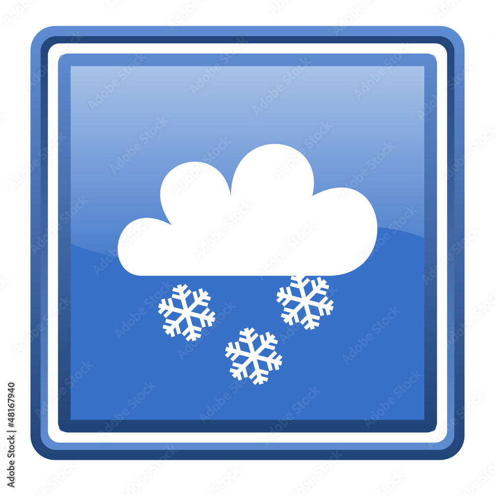 weather forecast blue glossy square web icon isolated weather forecast blue glossy square web icon isolated