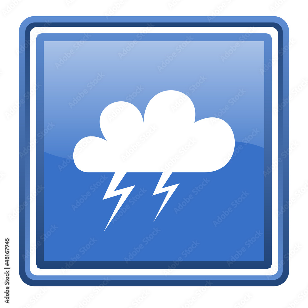 weather forecast blue glossy square web icon isolated weather forecast blue glossy square web icon isolated