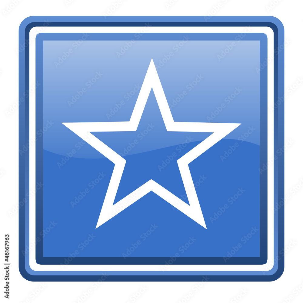 star blue glossy square web icon isolated star blue glossy square web icon isolated