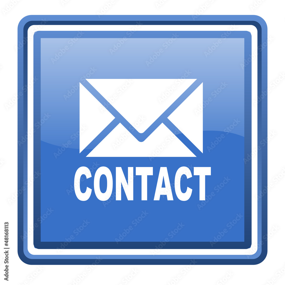 contact blue glossy square web icon isolated contact blue glossy square web icon isolated