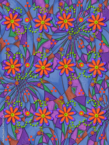 3D Daisies on Psychedelic Two