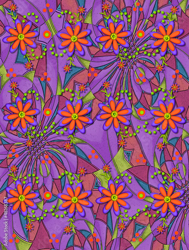 3D Daisies on Psychedelic
