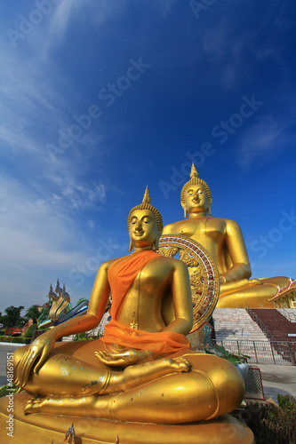 Giant buddha statue at Wat muang  Thailand