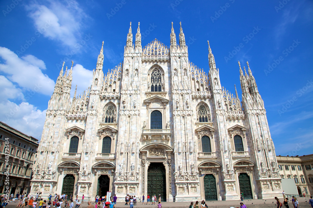 Piazza Duomo in Milan, Italy.