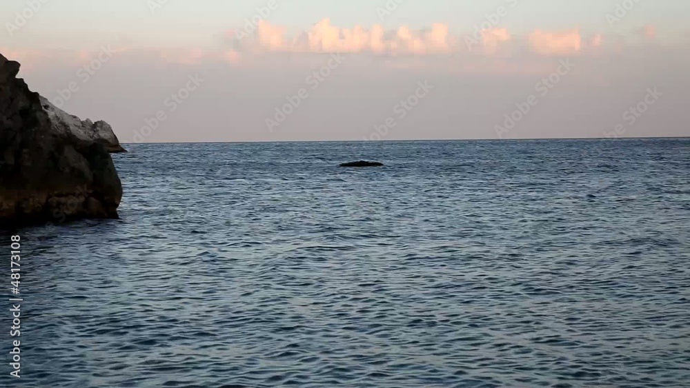 Seashore landscape with pretty sky in background Seashore landscape with pretty sky in background