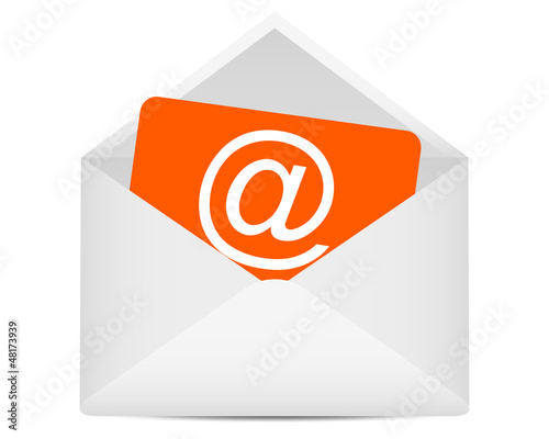 Letter to the e-mail symbol