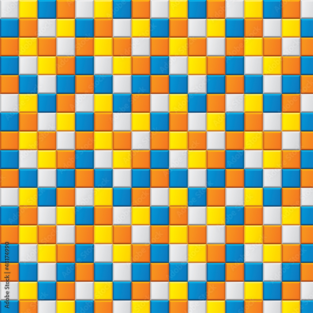 Colourful mosaic with four colored squares Colourful mosaic with four colored squares