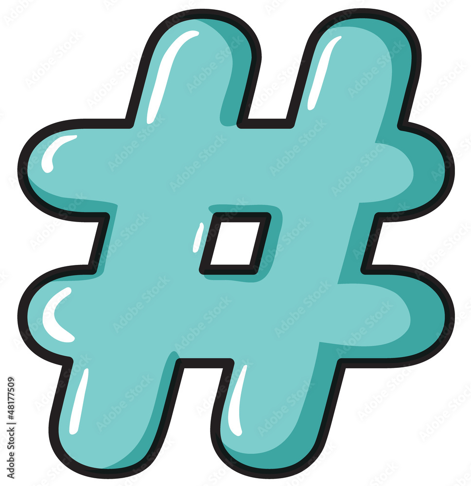 A hash symbol A hash symbol