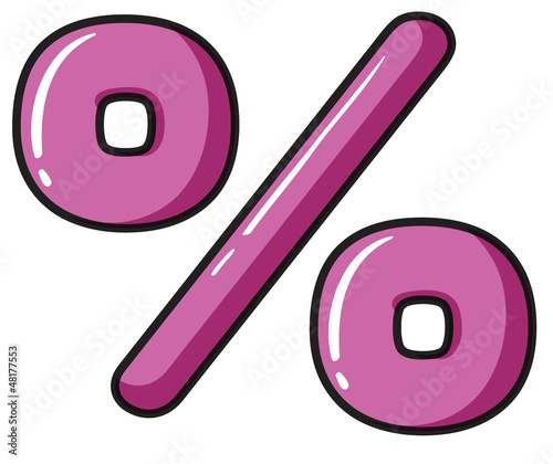 A percentage symbol