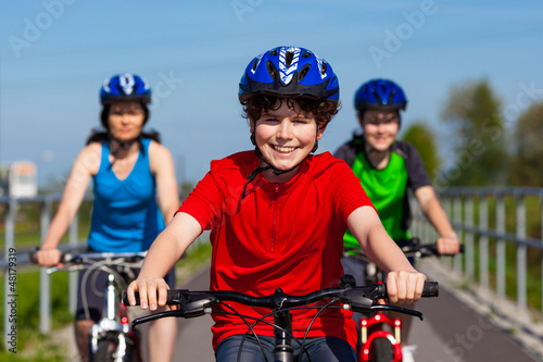 Active family biking