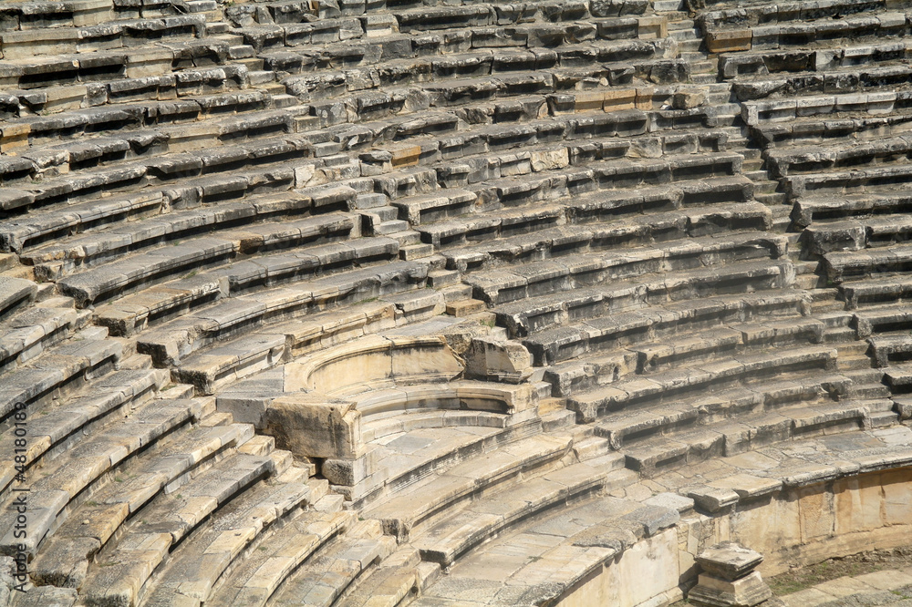 Theater ruins in Hieropolis, Turkey 