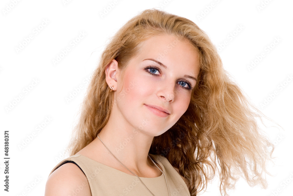 Portrait of beautiful young happy smiling woman Portrait of beautiful young happy smiling woman