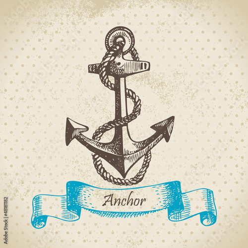 Anchor. Hand drawn illustration
