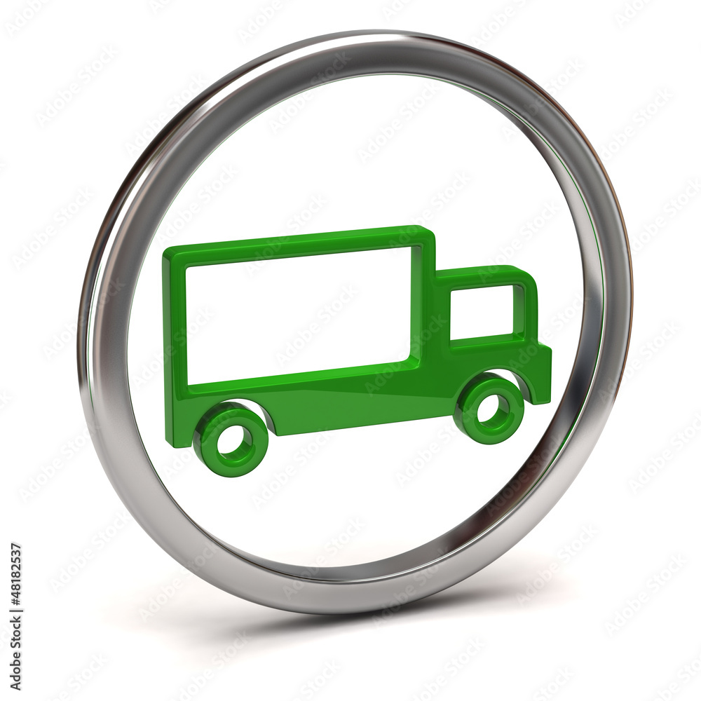Green truck icon Green truck icon