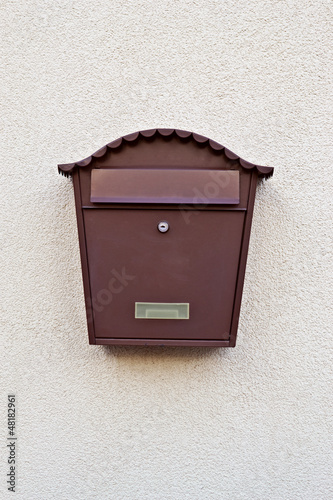 letter post box on a white wall