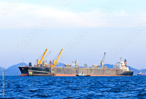 Large ship on sea