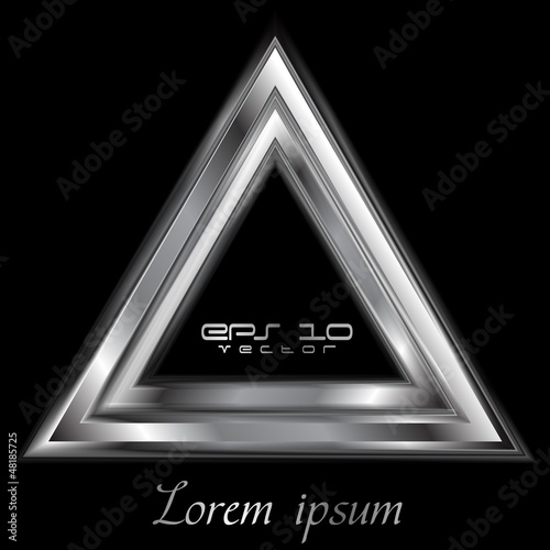 Abstract silver triangle shape