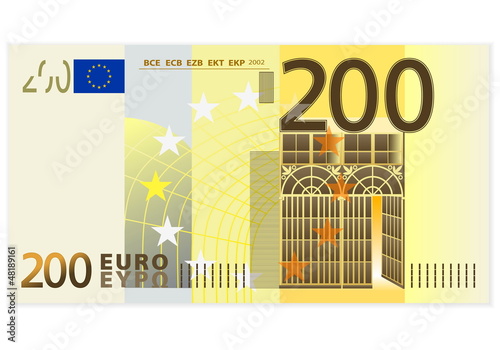 Two hundred euro banknote photo