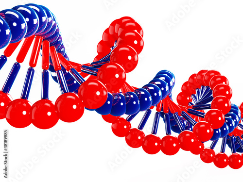 DNA isolated on white background