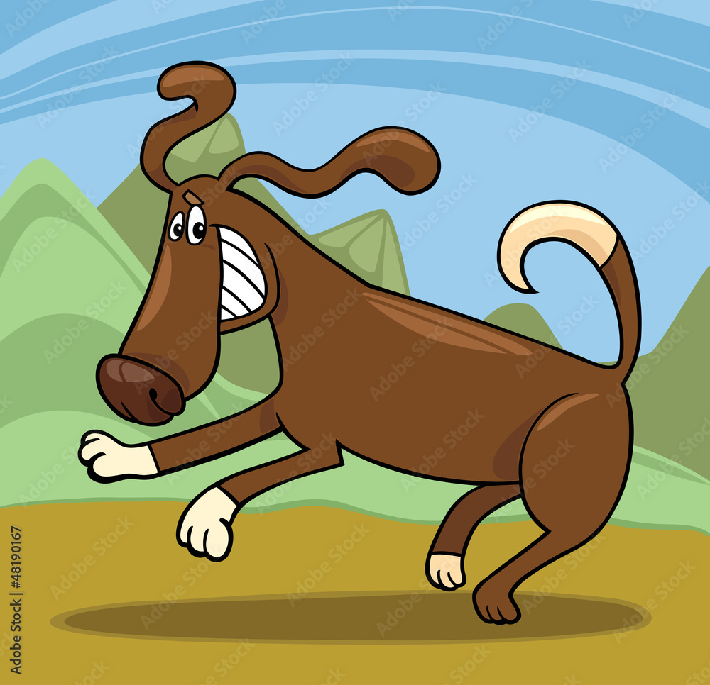 playful dog cartoon illustration playful dog cartoon illustration
