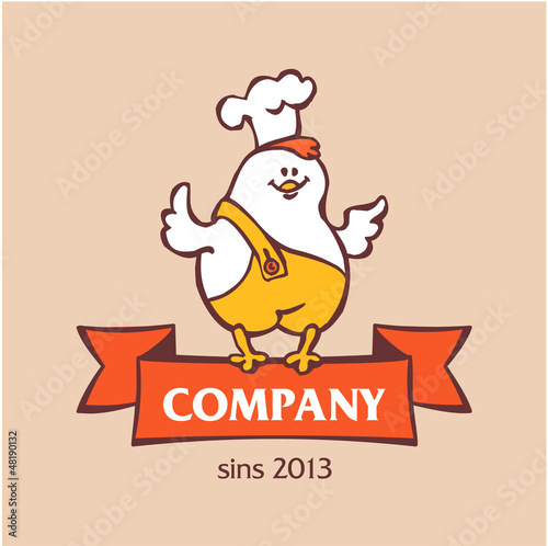 Company logo. Chicken