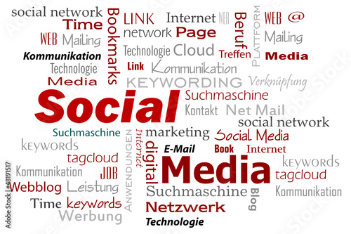 social media cloud Wörter