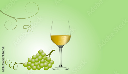 Visitenkarte mit weissem Wein
