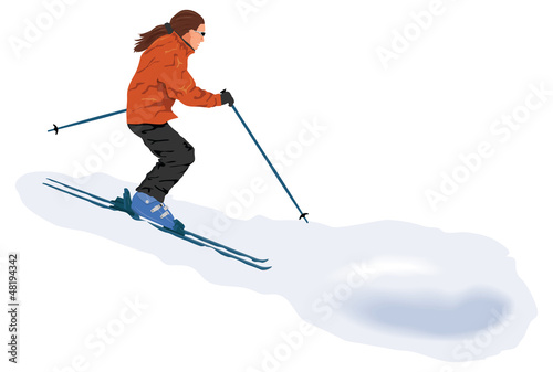 Skier on the piste