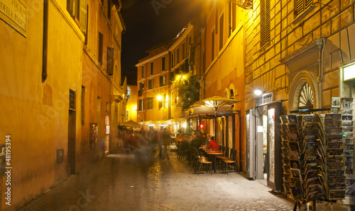 Old street in Trastevere in Rome, Italy