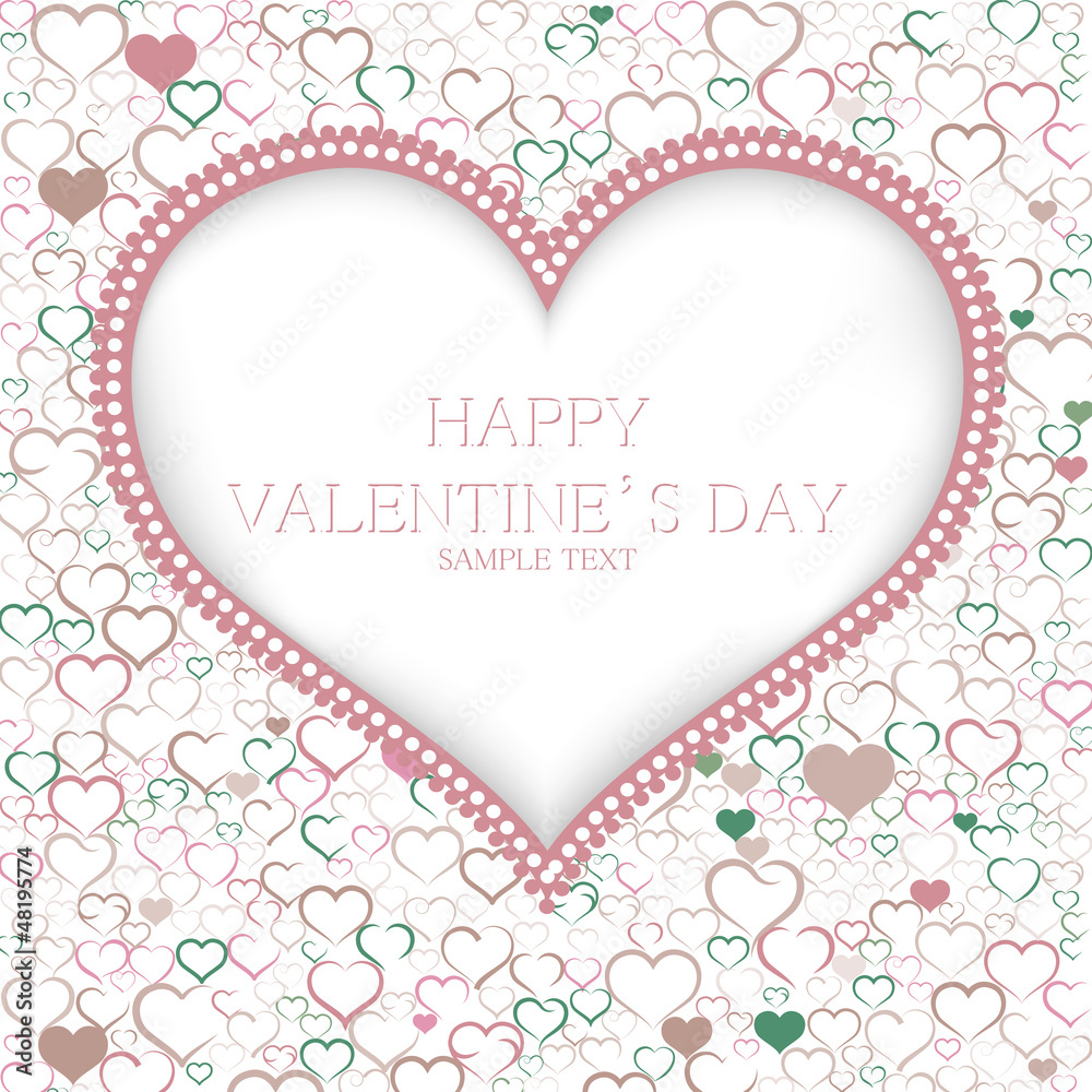 Valentines day card vector background