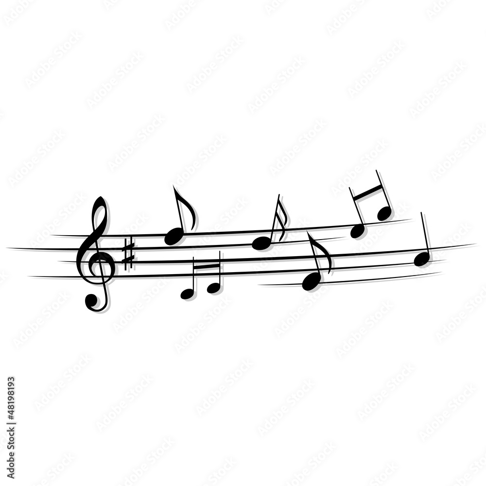 Obraz premium Notenschlüssel Noten Musik