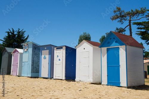 Beach huts on island Oleron in France © Ivonne Wierink