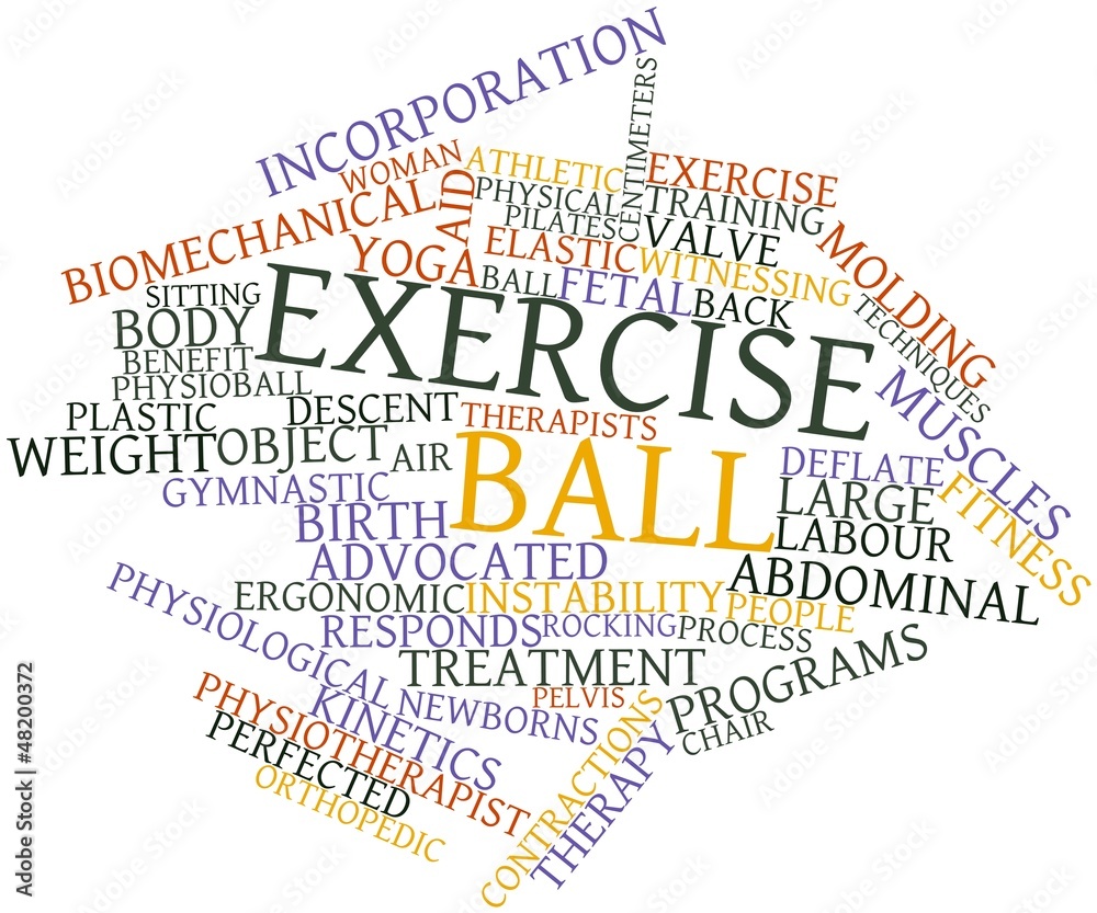 Fototapeta premium Word cloud for Exercise ball
