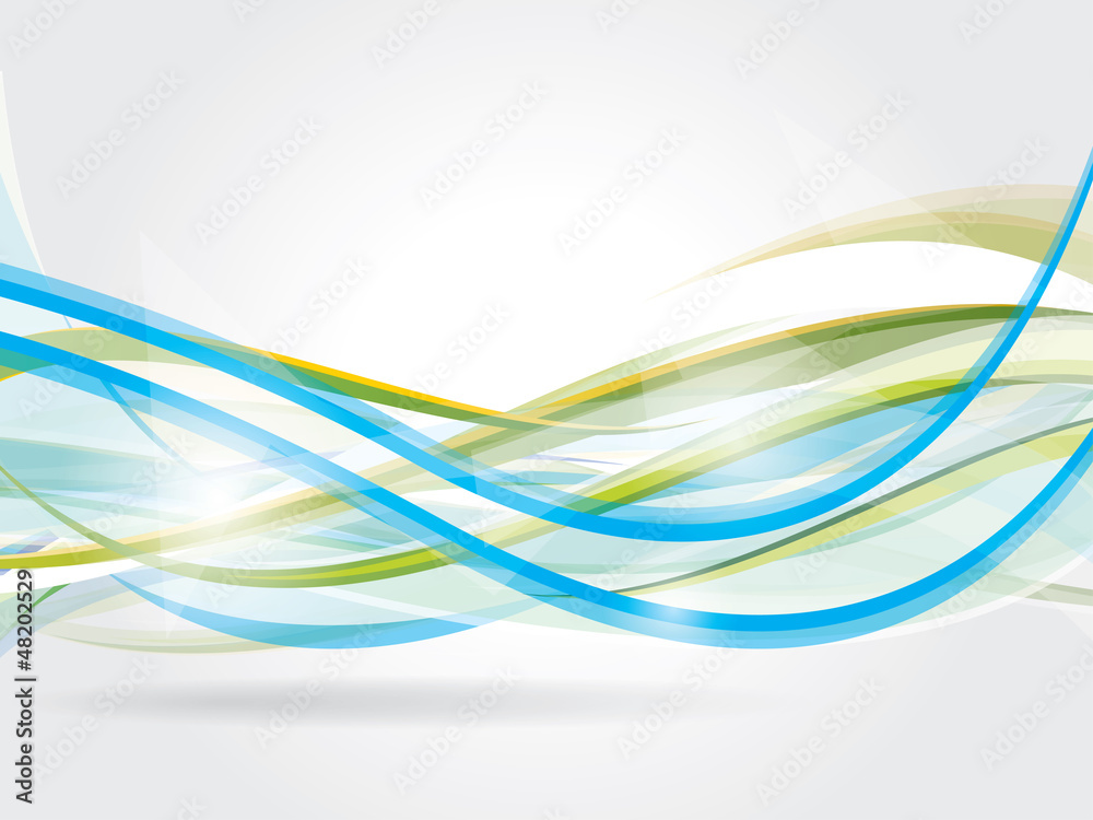 Fototapeta premium Vector abstract background with waves and lines