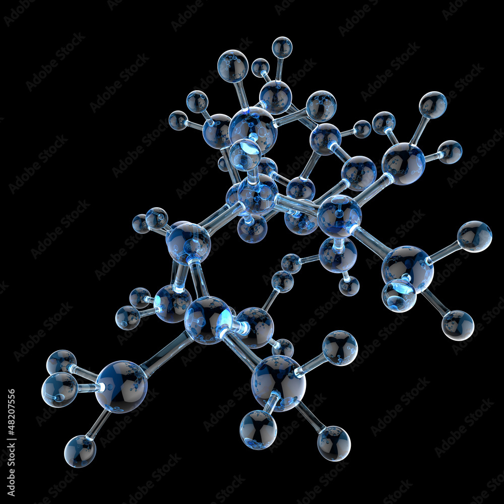Molecule 3d background Molecule 3d background