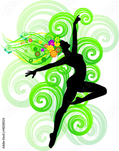 girl in the spring patterns