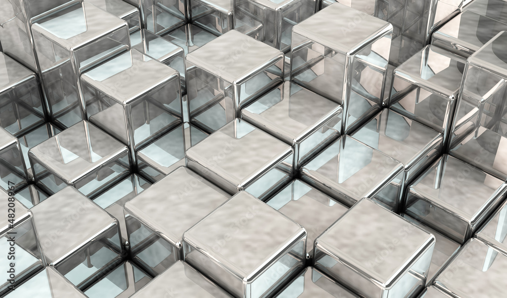 Metal cubes in 3d Metal cubes in 3d