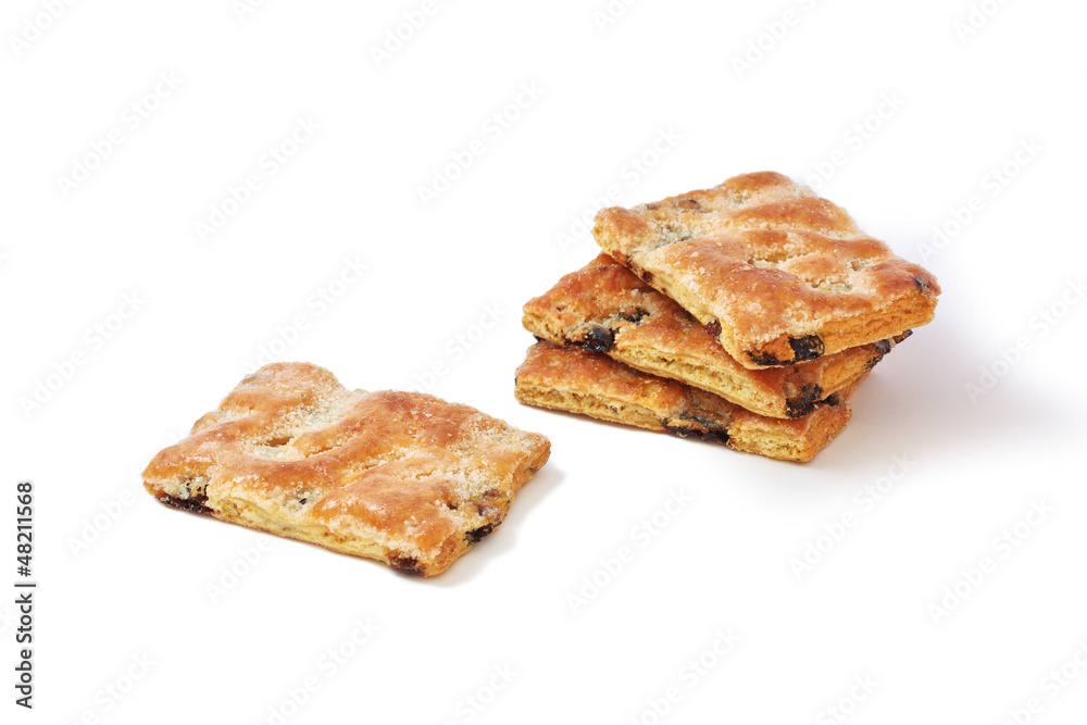 Cookies on a white background Cookies on a white background