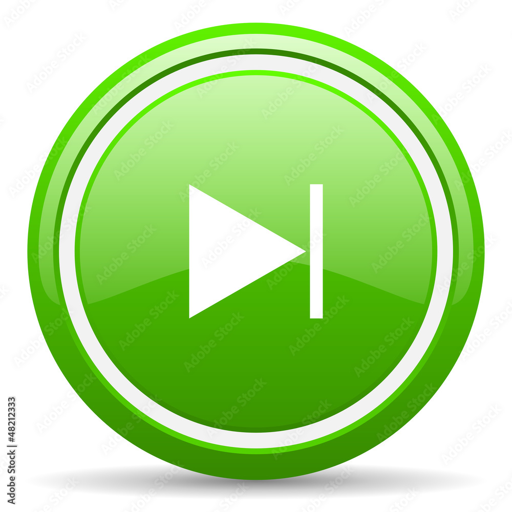 next green glossy icon on white background next green glossy icon on white background