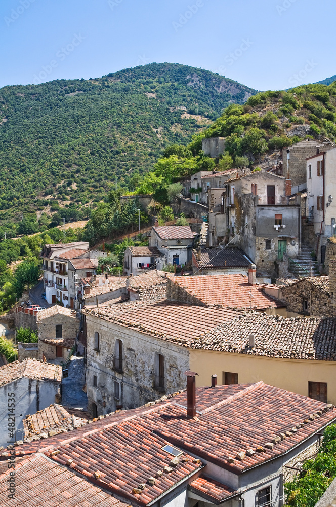 Panoramic view of Valsinni. Basilicata. Italy.