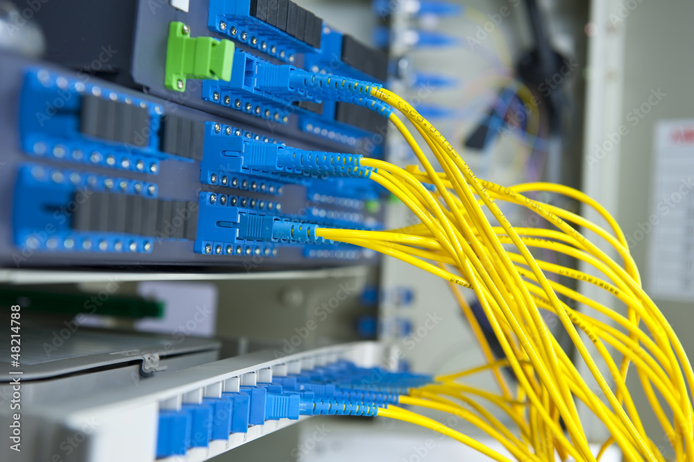 fiber optical network cables patch panel and switch fiber optical network cables patch panel and switch