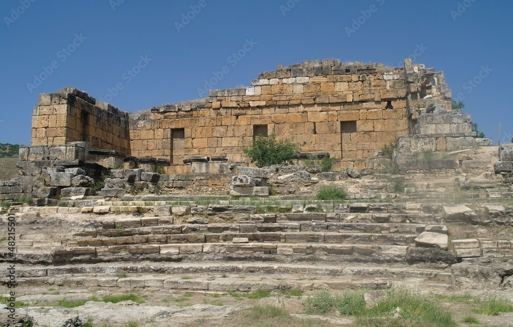 Ruins of Hierapolis, ancient city. Pamukkale. Turkey. 