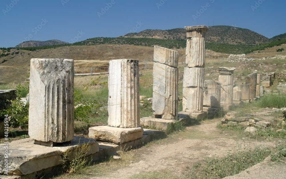 Ruins of Hierapolis, ancient city. Pamukkale. Turkey.