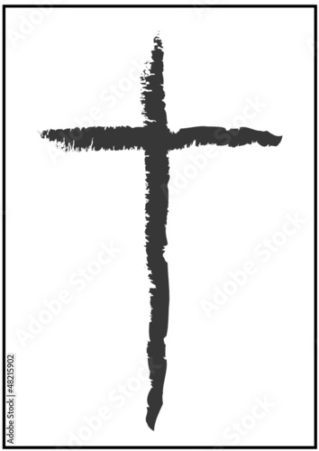 Trauer Karte schwarzes Kreuz