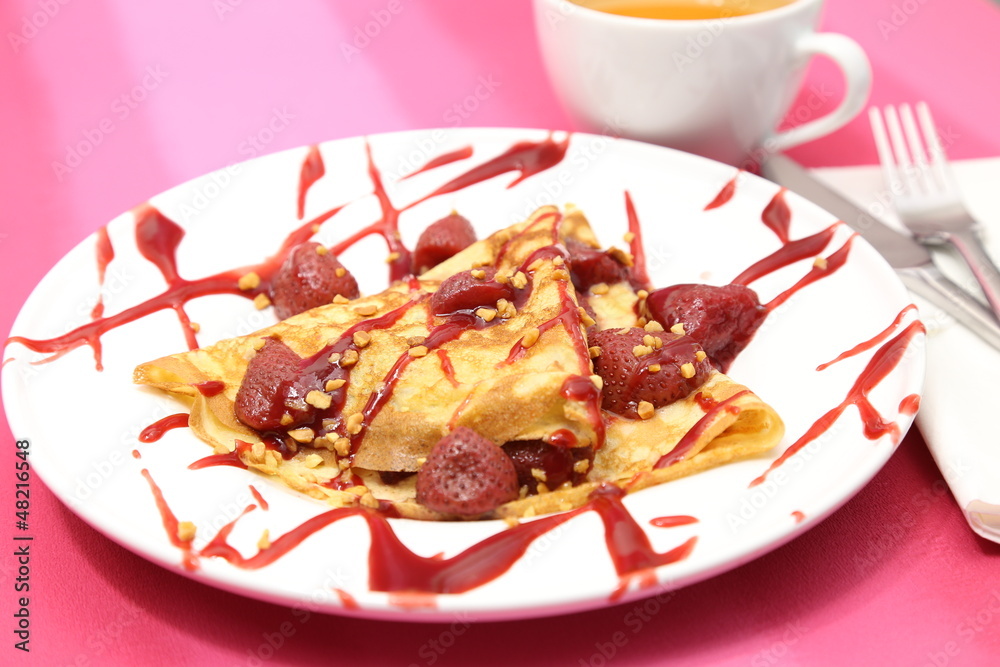 Crêpe Fraises Framboises Crêpe Fraises Framboises