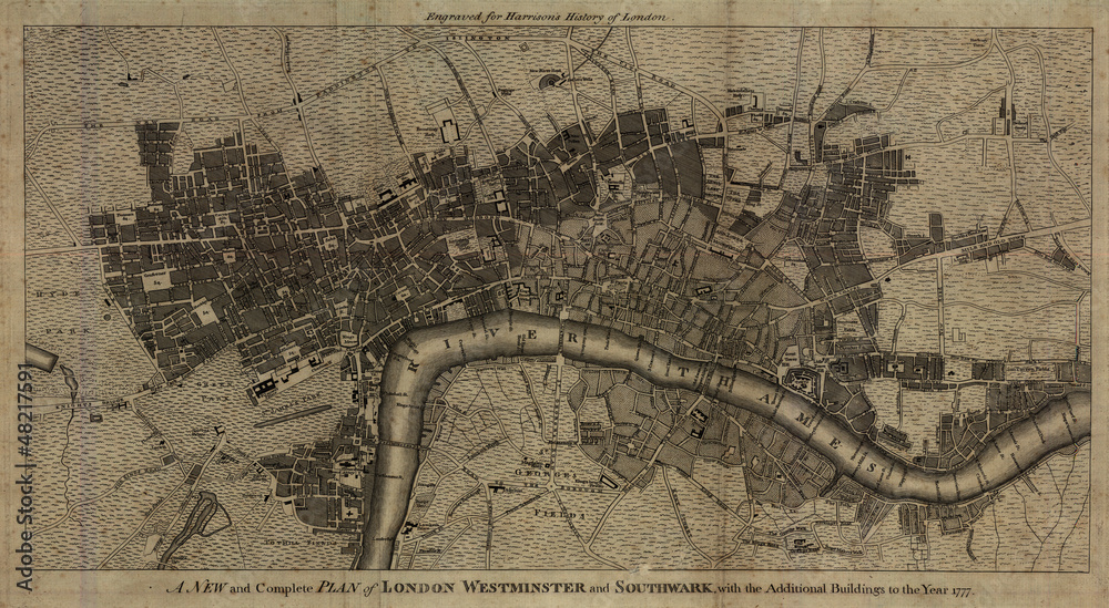 Obraz premium Old London map