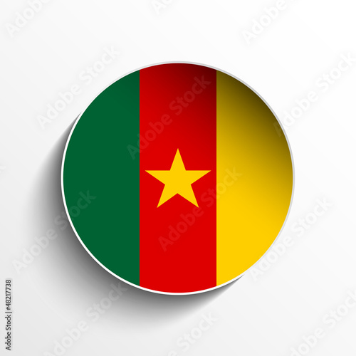 Cameroon Flag Paper Circle Shadow Button Free Download Cameroon Flag Paper Circle Shadow Button - GFXLoad