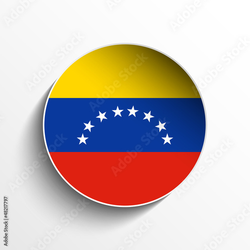 Free Download Venezuela Flag Paper Circle Shadow Button - GFXLoad