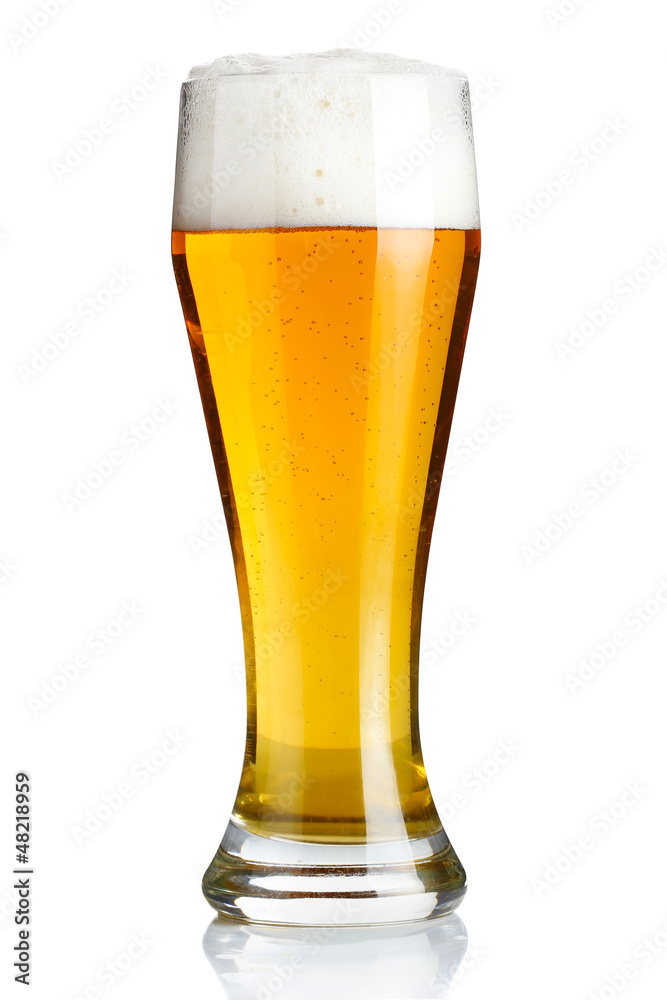 Glass of beer isolated on a white background Glass of beer isolated on a white background